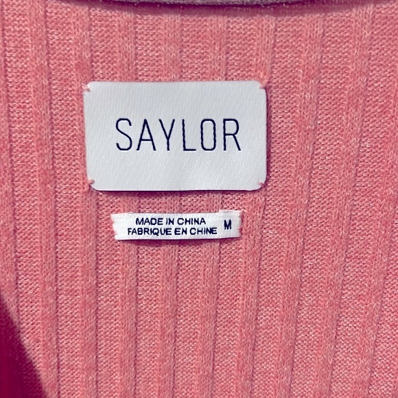 ⭐️Saylor: Yelle Ribbed pink front tie dress - Picture 4 of 7